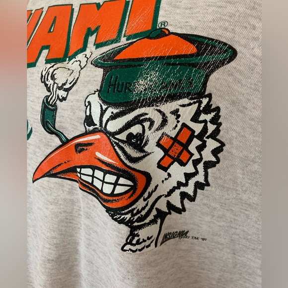 University of Miami Sweatshirt Angry Bird Ibis Bird mascot  Miami Hurricanes - Picture 3 of 4